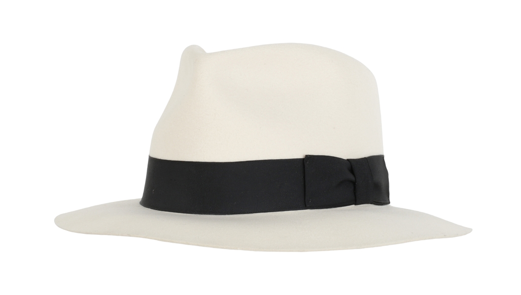 Michael Jackson Owned 1988 White Wool "Smooth Criminal" Fedora