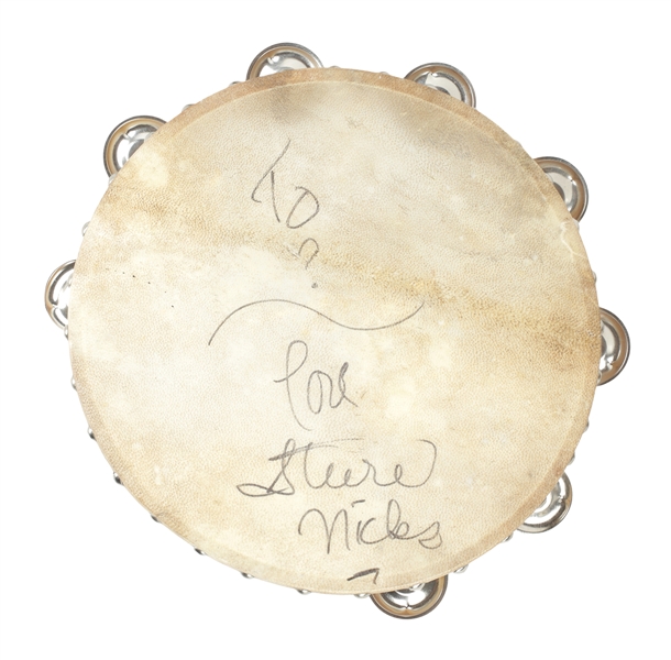 Stevie Nicks 1980s Autographed Stage Used Tambourine With COA