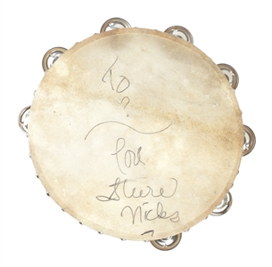 Stevie Nicks 1980s Autographed Stage Used Tambourine With COA