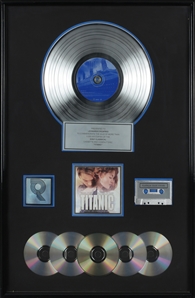 Leonardo Dicaprio 1997 Titanic RIAA Multi Platinum Award Issued To Leonardo Dicaprio