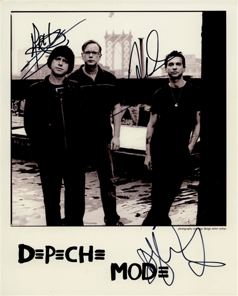 Depeche Mode 1990s-2000s Band Autographed 8 x 10 Press Photo
