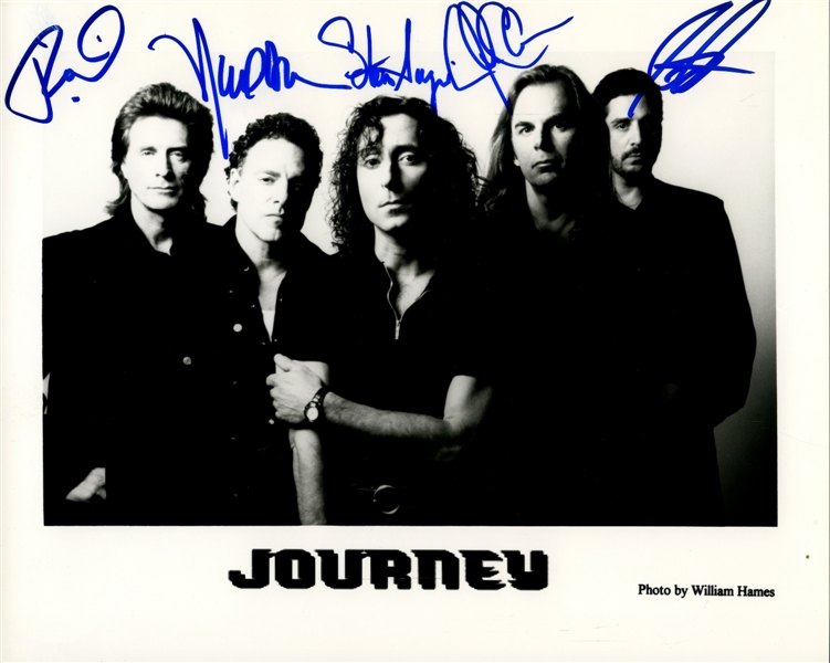 Journey 1998-2006 Band Autographed 8 x 10 Press Photo With COA