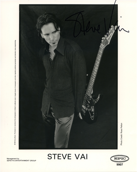 Steve Vai 1999 Autographed 8 x 10 Press Photo With COA