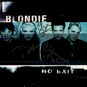 Blondie 1999 Band Autographed No Exit Promotional Flat With COA