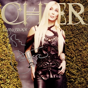 Cher 2002 Autographed Living Proof Promotional Flat With COA