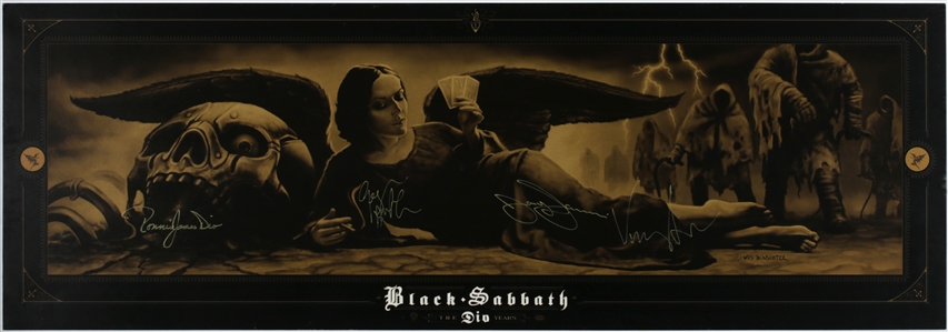 Black Sabbath 2007 Autographed The Dio Years Mounted Poster