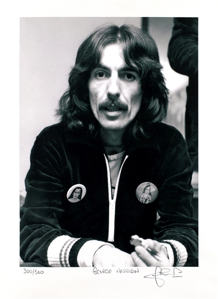 The Beatles 1975 George Harrison Photograph John Rowlands Numbered & Signed Print