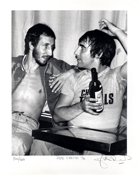 The Who 1976 Pete Townsend & Keith Moon Photograph John Rowlands Numbered & Signed Print
