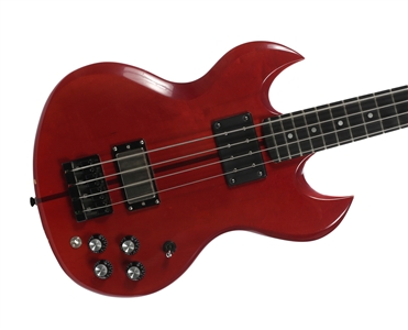 Mark Stone 1980s-2000s Custom Made Red Wood Bass Guitar With COA