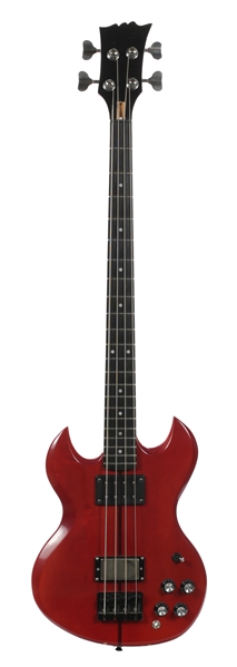 Mark Stone 1980s-2000s Custom Made Red Wood Bass Guitar With COA