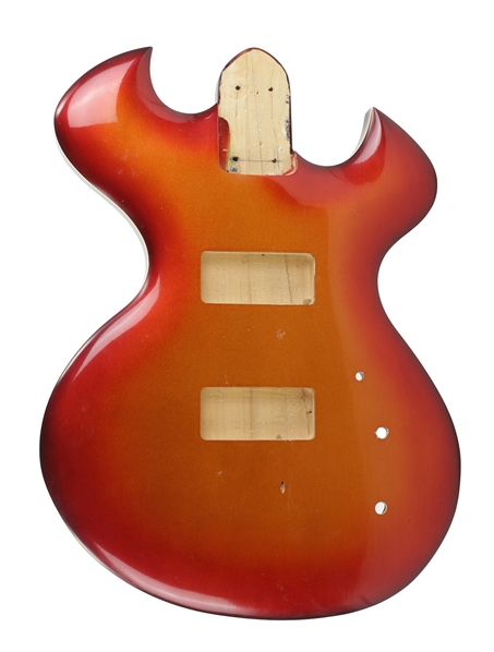 Mark Stone 1980s-2000s Unfinished Custom Wood Sunburst With White Binding Bass Guitar Body With COA