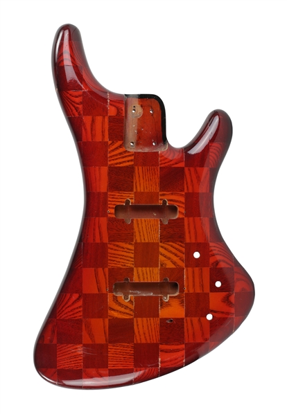 Mark Stone 1980s-2000s Unfinished Custom Wood Checkerboard Unfinished Bass Guitar Body With COA