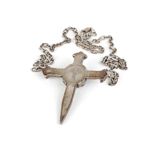Black Label Society 2010 Nick Catanese Owned & Stage Worn Custom 3 Nail Cross & Chain With COA