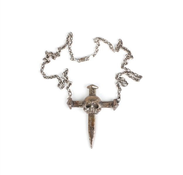 Black Label Society 2010 Nick Catanese Owned & Stage Worn Custom 3 Nail Cross & Chain With COA