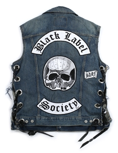 Black Label Society 2013 Unblackened Nick Catanese Owned, Stage Worn & Autographed BLS Demin Vest With COA