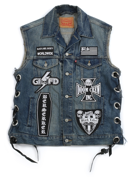 Black Label Society 2013 Unblackened Nick Catanese Owned, Stage Worn & Autographed BLS Demin Vest With COA