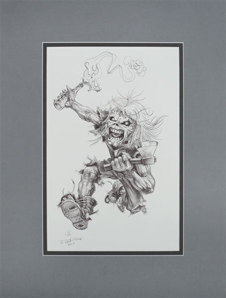 Iron Maiden 2011 Derek Riggs Revolution Eddie Original Artwork with COA