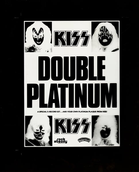 KISS 1978 Double Platinum Promotional Advertising Transparency