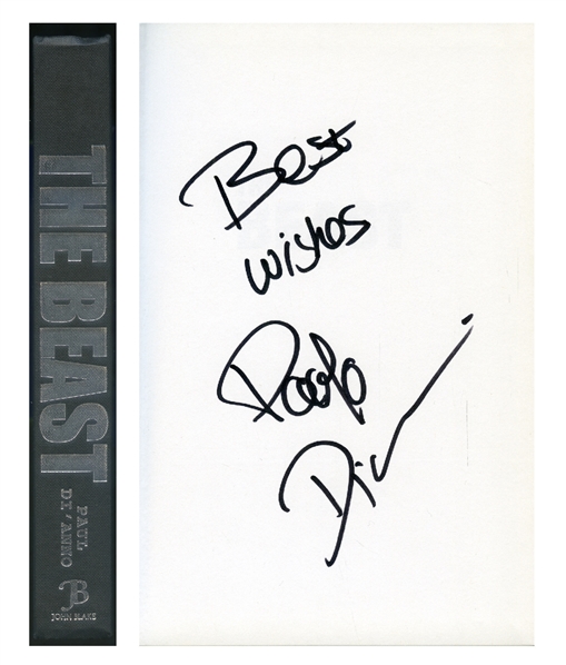 Iron Maiden 2002 Paul DiAnno Autographed The Beast Biography First Printing Hardcover Book