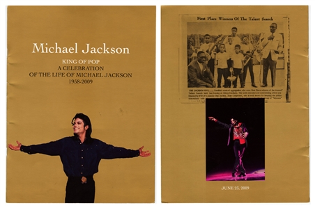 Michael Jackson 2009 Celebration of Life Program