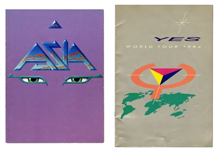 Lot of 2 Progressive Rock Official Tour Programs Asia + Yes