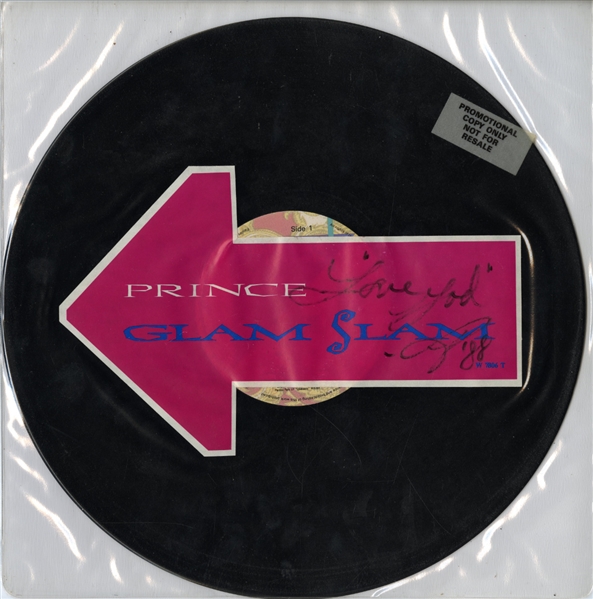 Prince 1988 Autographed Promotional Glam Slam Album With COA