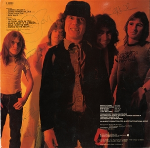 AC/DC 1978 Powerage Fully Band Autographed First U.K. Pressing LP With COA