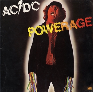 AC/DC 1978 Powerage Fully Band Autographed First U.K. Pressing LP With COA