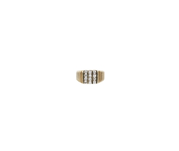 Elvis Presley 1970s Owned & Worn 14K Yellow Gold Pave Style Diamond Ring