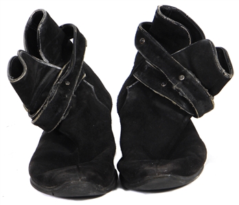 Motörhead 1980s-2012 Phil Philthy Animal Taylor Stage Worn Black Ankle Boots with Buckle & LOA