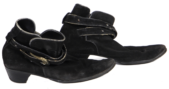 Motörhead 1980s-2012 Phil "Philthy Animal" Taylor Stage Worn Black Ankle Boots with Buckle & LOA