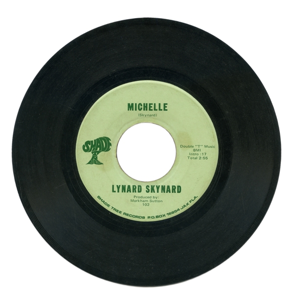 Lynyrd Skynyrd 1969-1970 Shade Tree Records Original 45rpm Single
