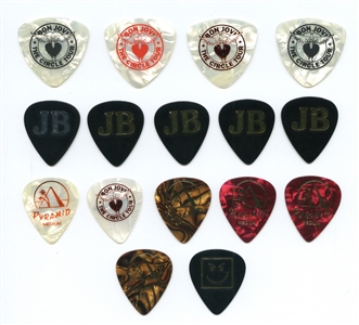 Bon Jovi 2000s - 2010s Lot of 16 Guitar Picks With COA