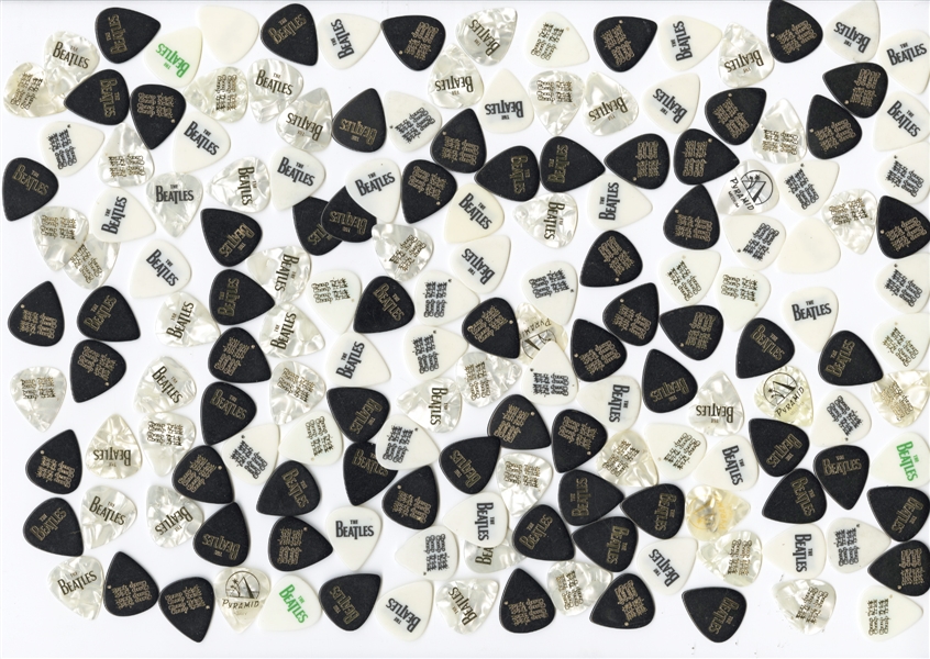 Cheap Trick 2007-2009 Bulk Lot of 160 Beatles Anniversary Picks With COA