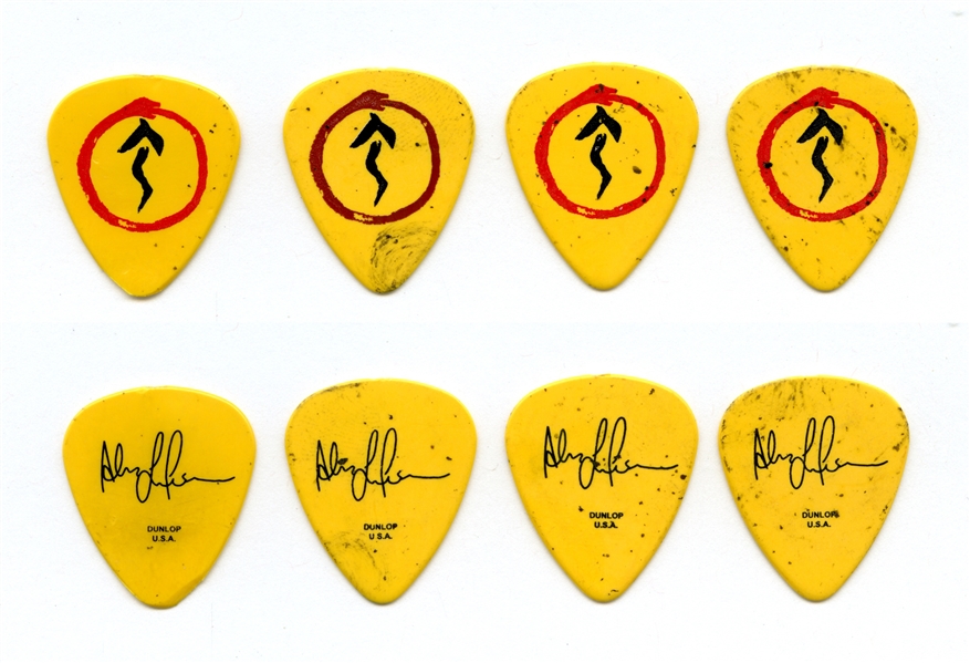 Rush 2007 Lot of 4 Alex Lifeson Snakes & Arrows Tour Picks With COA