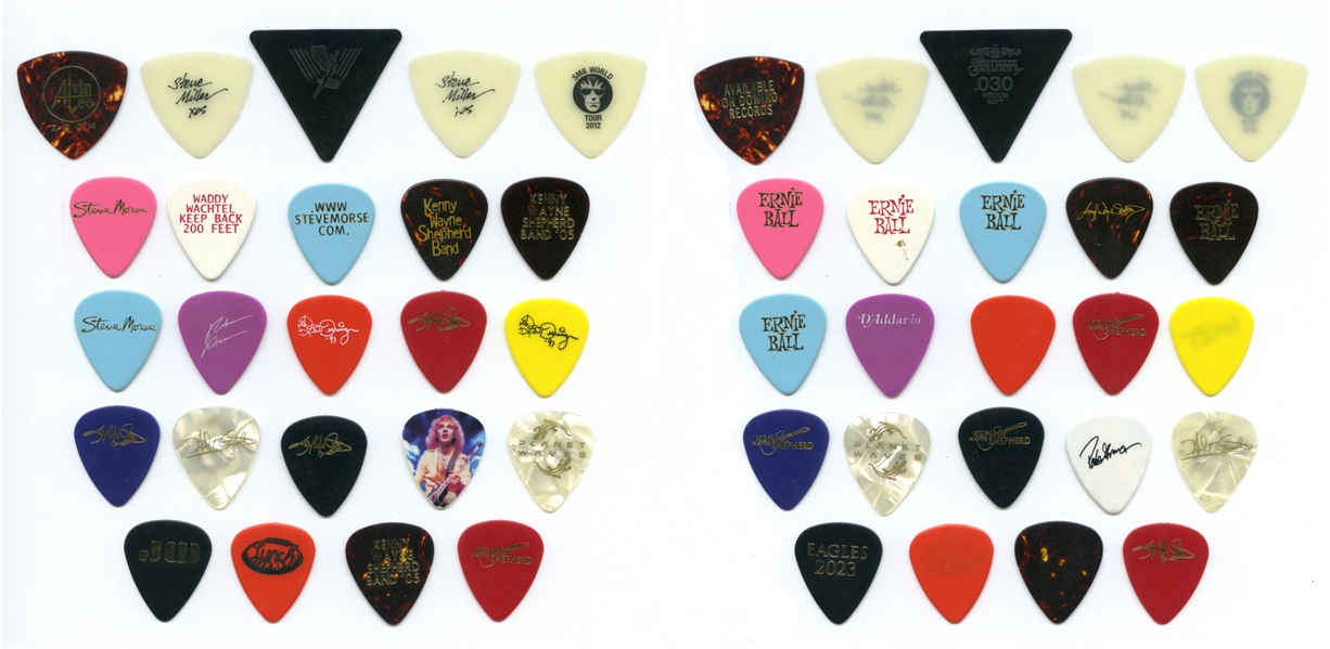 Lot of 24 Guitarist Guitar Picks With COA