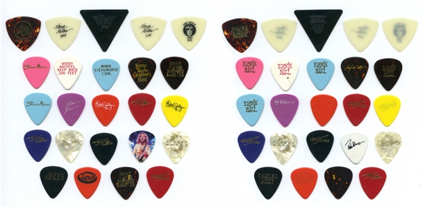 Lot of 24 Guitarist Guitar Picks With COA