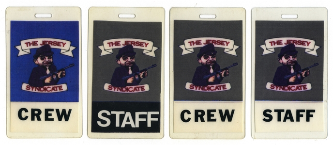 Bon Jovi 1988-1990 Lot of 4 Jersey Syndicate Tour Laminates With COA
