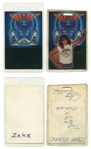 Journey 1983 Lot of 2 Backstage Passes Issued To Zeke Clark With COA