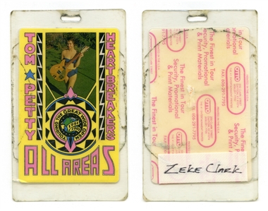Tom Petty & The Heartbreakers 1991-1992 Backstage Pass Issued To Zeke Clark With COA