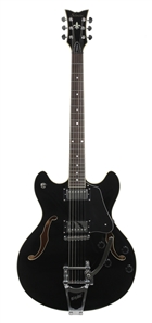 Zeke Clark 2009 Black Schecter Corsair 335-Style Semi-Hollowbody Guitar With Bigsby With COA