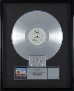 Sammy Hagar 1984 VOA RIAA Platinum Sales Award Presented to Zeke Clark With COA