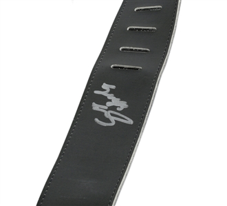 The Beatles 2008 Zeke Clark Owned Guitar Strap Autographed by Beatles Recording Engineer Geoff Emerick With COA