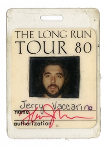 Eagles 1980 The Long Run Backstage Pass Issued To Tour Manager