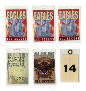 Eagles 1994 Hell Freezes Over Pass & Luggage Tag Lot