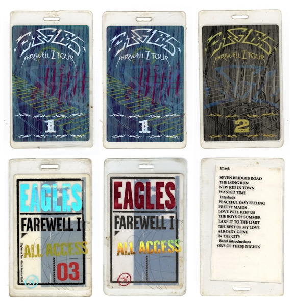 Eagles 2003 Farewell I Tour Pass & Setlist Lot