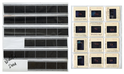 The Grateful Dead 1988 Jerry & Bob With Clive Davis Mixed Photography Lot With Transfer Rights