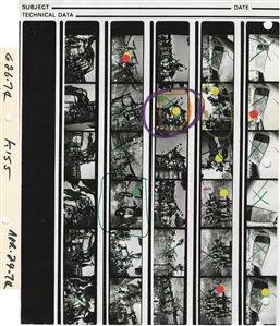 KISS 1974 Lot of 3 Rare BW Contact Sheets & Partial Negatives of KISS On The Way To Central Park With Transfer Rights