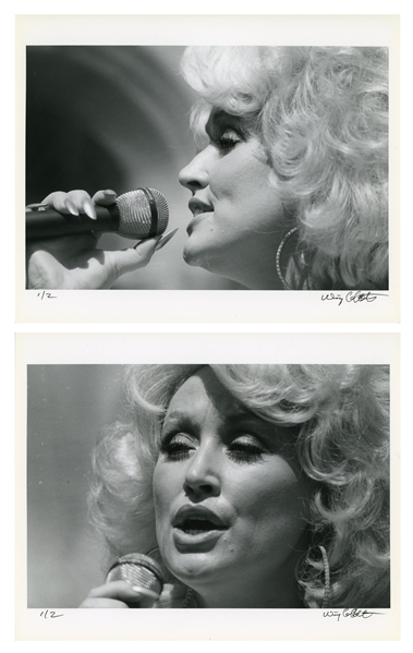 Dolly Parton 1978 Lot of 2 BW 8 x 10 Profile Closeups of Dolly Parton in NYC