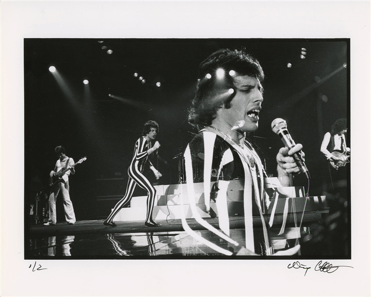 Queen 1977 Single BW 8 x 10 Multiple Exposure Print of Queen & Freddie Mercury